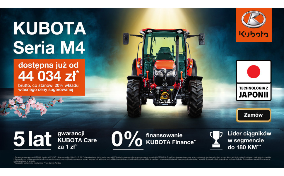 Promocja ciągników rolniczych Kubota M4!