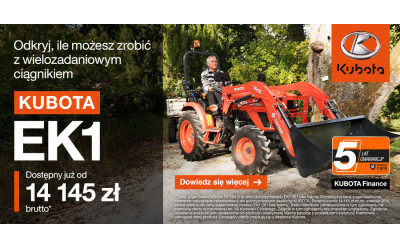 Kubota EK1 Dostępny już od 14 145 zł brutto*