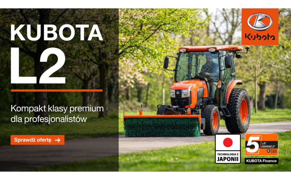 Kubota L2, czyli kompakt klasy premium dla profesjonalistów. Sprawdź naszą ofertę