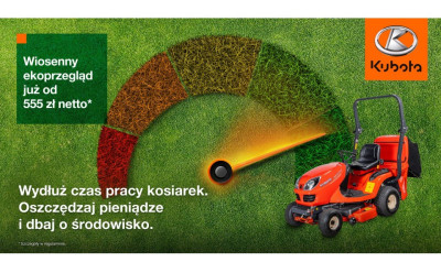 Wiosenny ekoprzegląd wybranych kosiarek Kubota* Wiosenny ekoprzegląd wybranych kosiarek Kubota*
